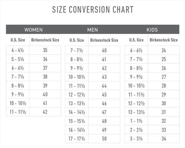 size 9 womens to kids