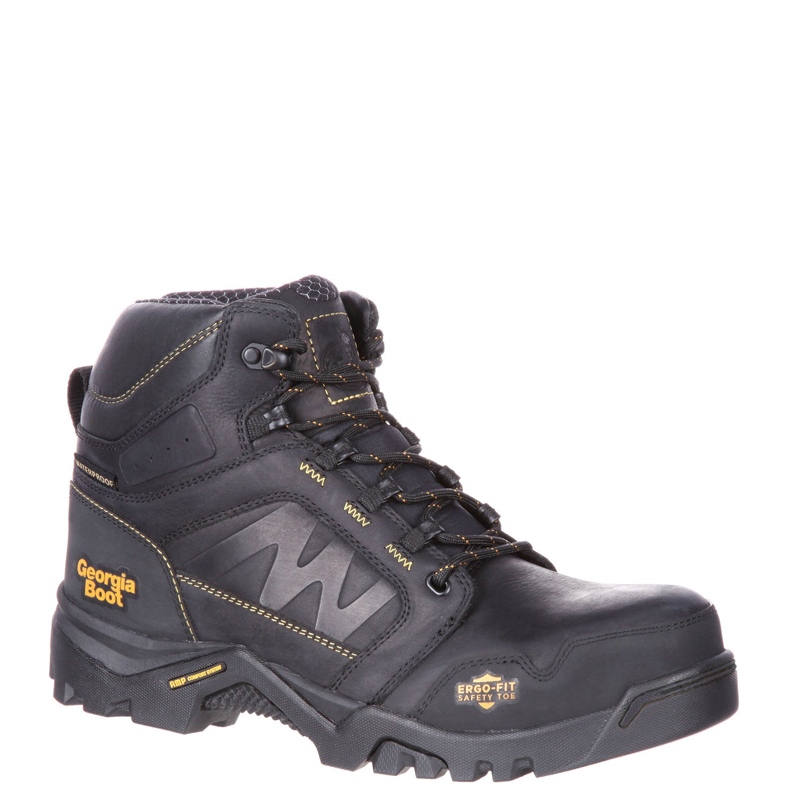 mens black waterproof work boots