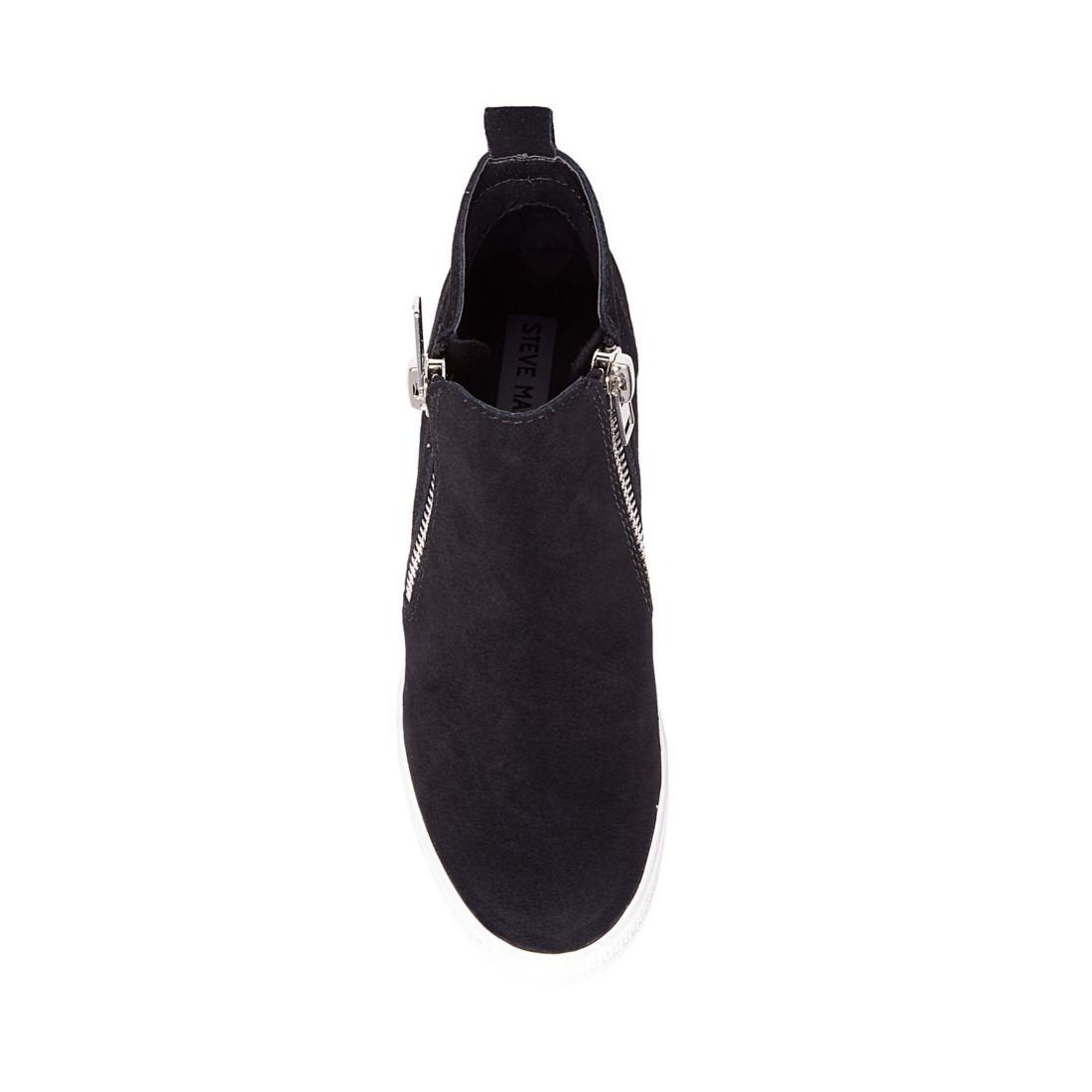 steve madden wedgie black suede