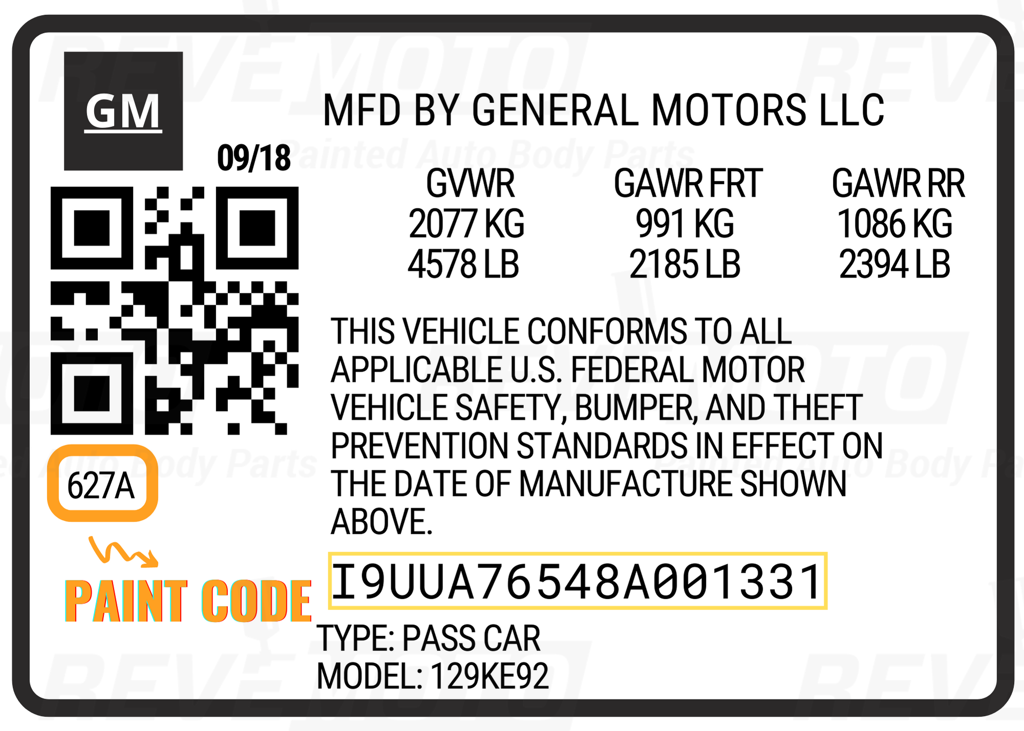 manufacturing code