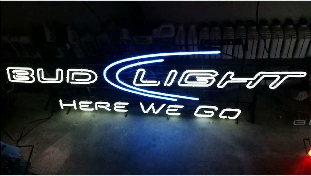 Bud Light Here We Go Neon Sign Real Neon Light for sale – Hanto ...