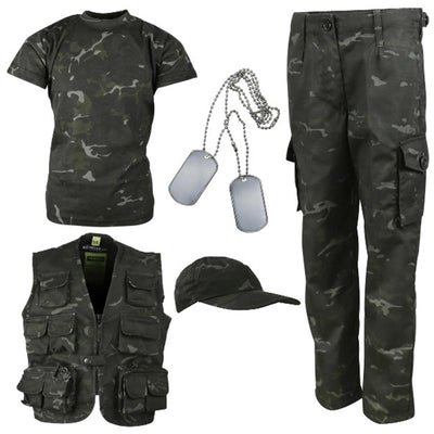 Kombat Kids Tactical Vest BTP Black Camo