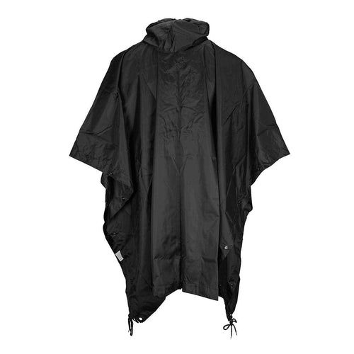 MFH Waterproof Ripstop Poncho Black - Free UK Delivery | Military Kit