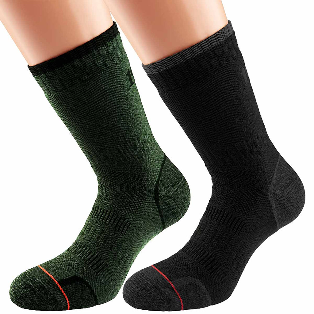 1000 Mile Combat Socks Twin Pack Green/Charcoal | Military Kit