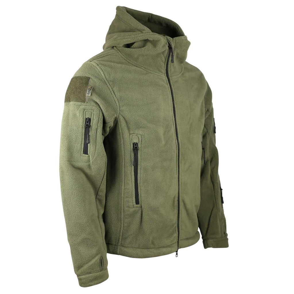 Kombat Olive Green Fleece Hoodie Jacket - Free UK Delivery | Military Kit