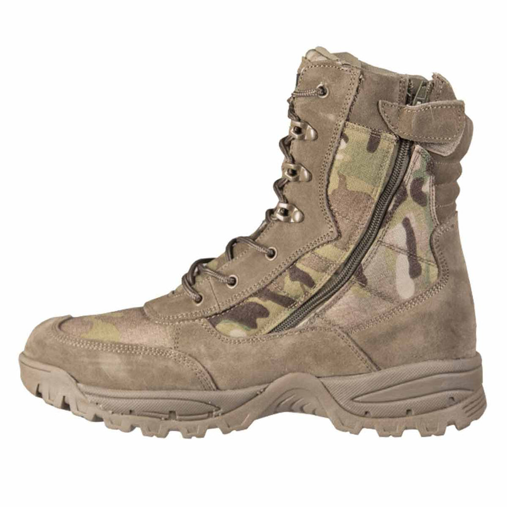 Teesar Tactical Side Zip Desert Boots Multicam | Military Kit