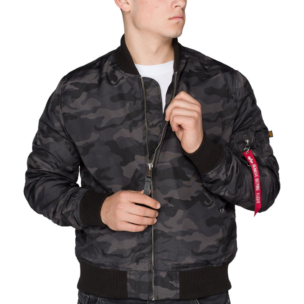 Alpha Industries MA-1 TT Bomber Jacket Black Camo | Military Kit