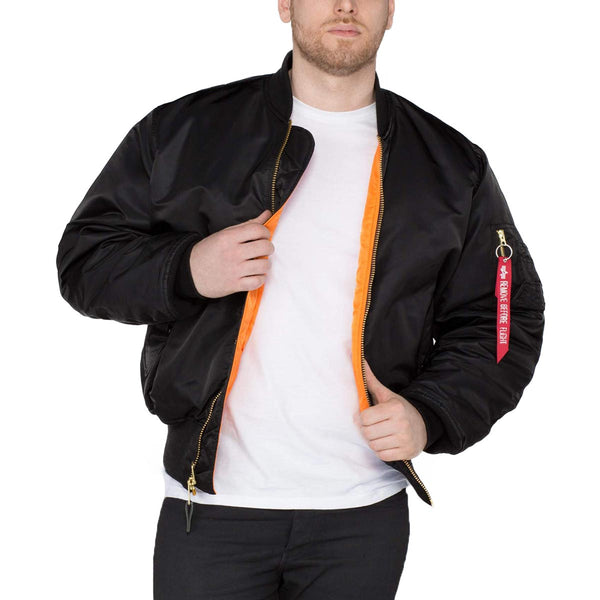 Alpha Industries Ma 1 Bomber Flight Jacket Black Military Kit