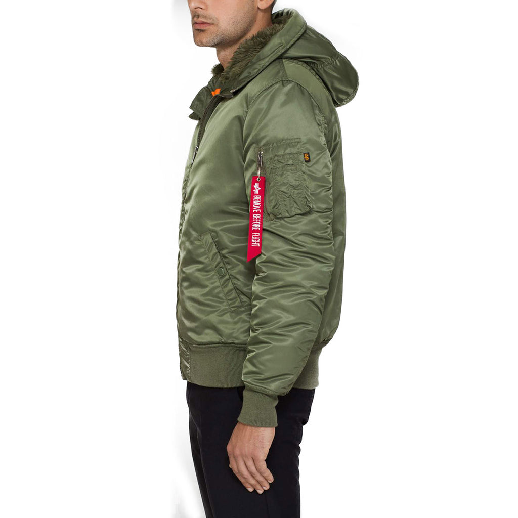Alpha Industries MA-1 Hooded Bomber Jacket Sage Green | Military Kit
