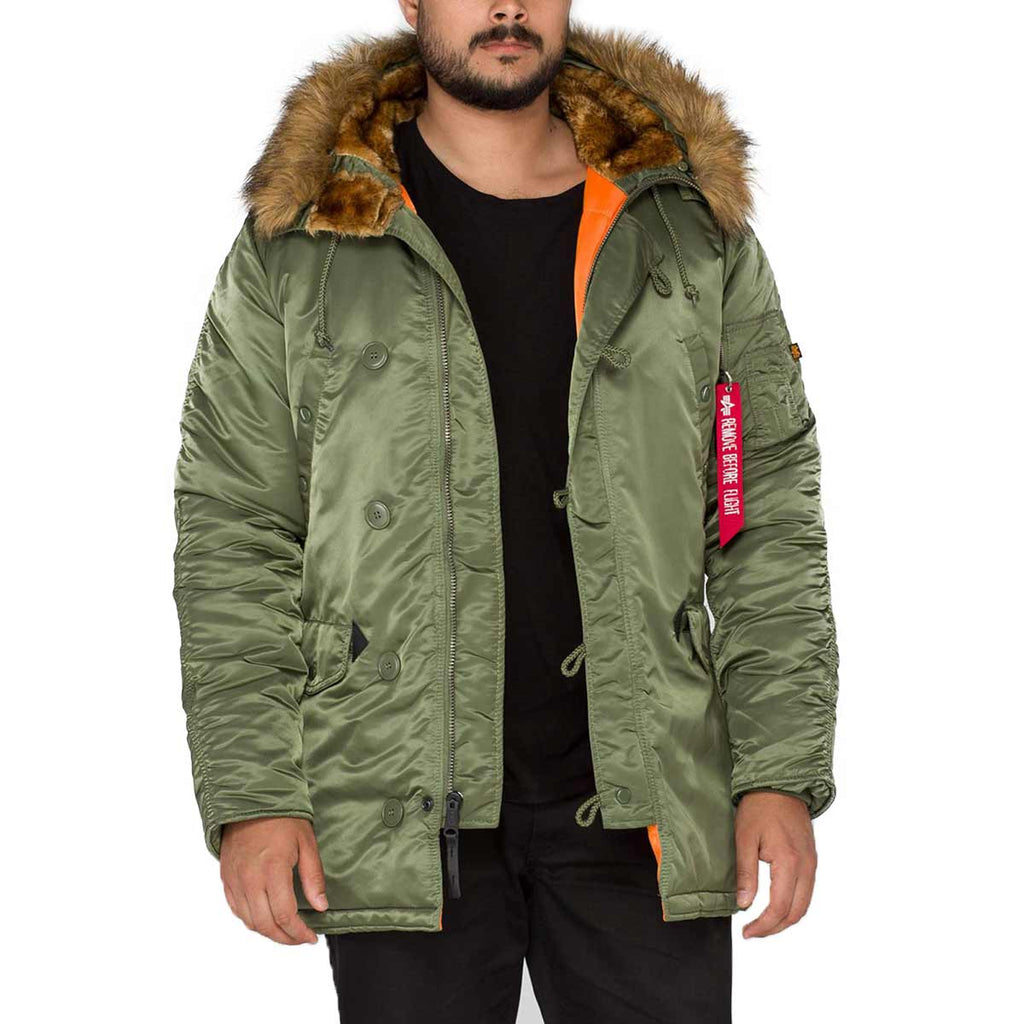 Alpha Industries N3B Slim Fit Parka VF 59 Sage Green | Military Kit