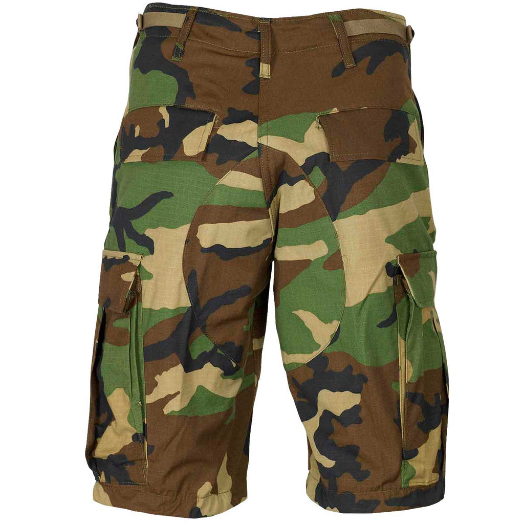 BDU Ripstop Shorts Woodland Camo | Military Kit