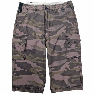 Mens Surplus Division Cargo Shorts Black - Free UK Delivery