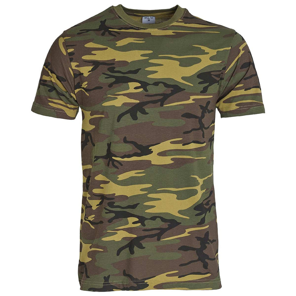 US Woodland Camo Military T-Shirt | Military Kit