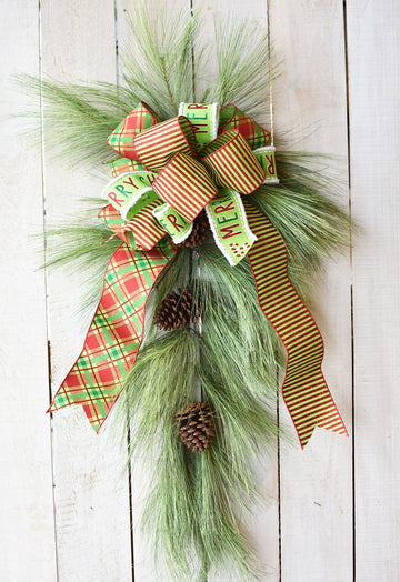 6' Flocked Long Needle Pine Garland [85338GA6] 