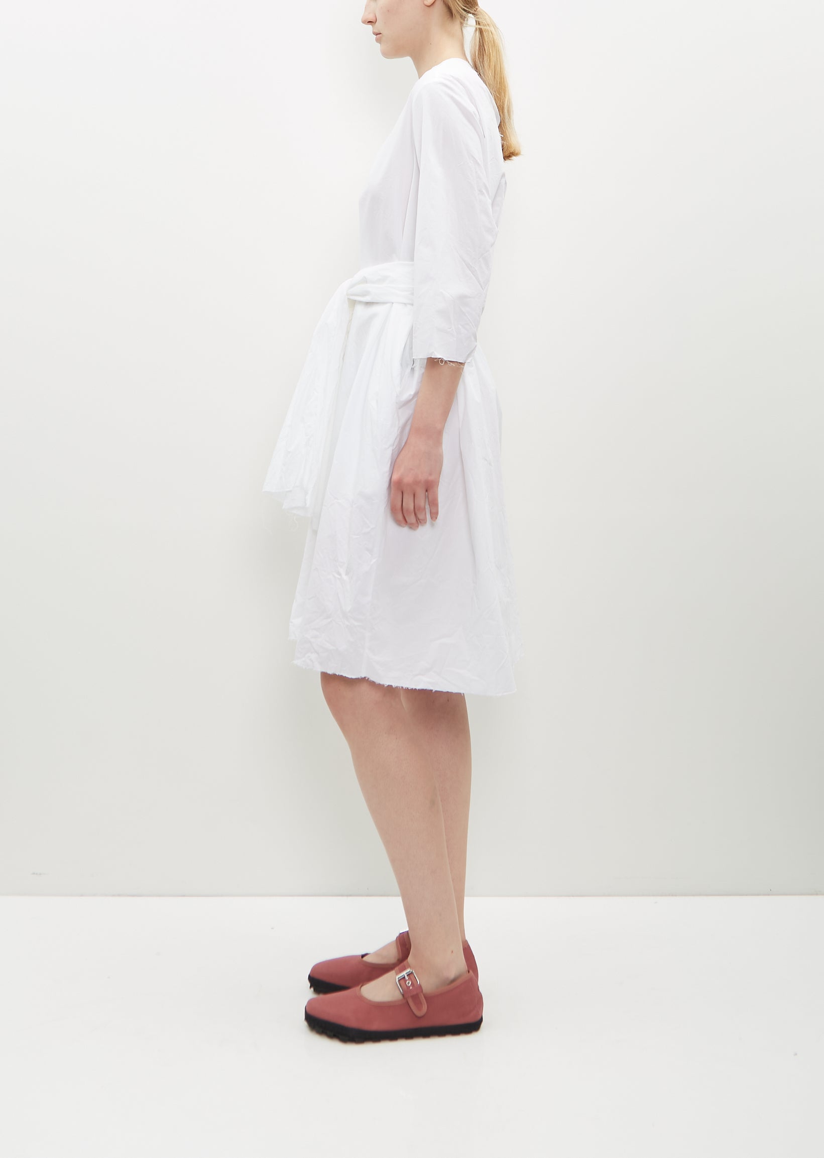 Shop Scha 3/4 Sleeve Dress Short In White