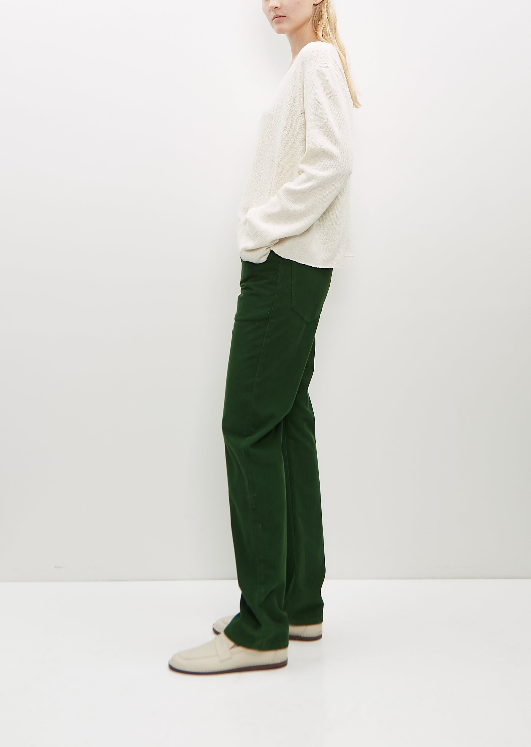 Shop The Row Carlind Pant In Pine Green