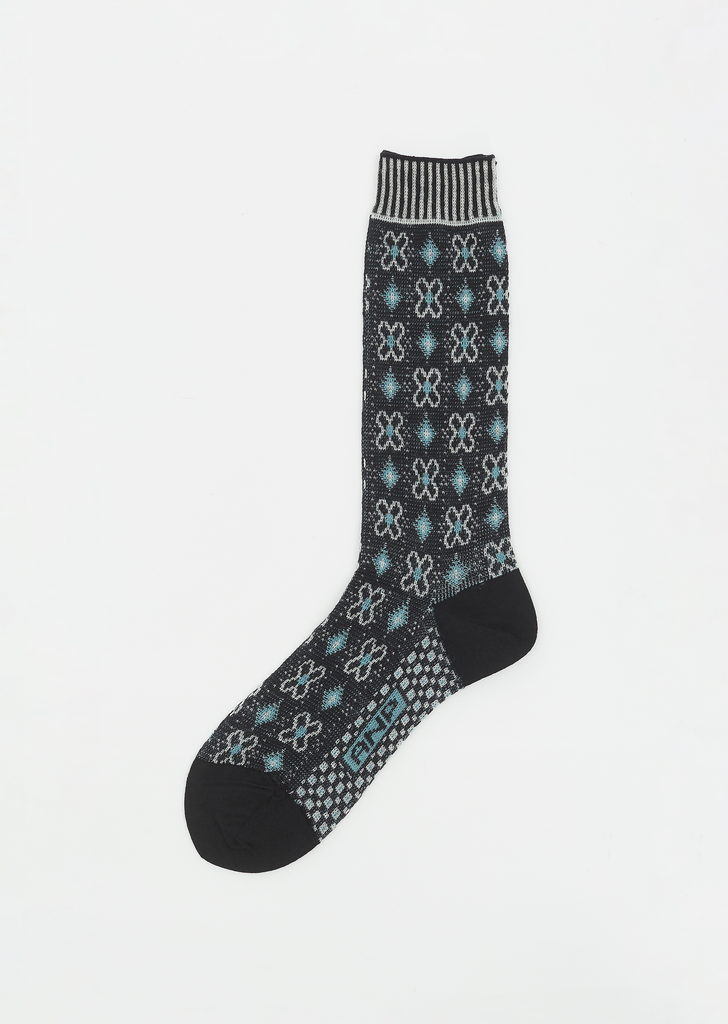 Cotton Cashmere Low Gauge Socks — Black – La Garçonne