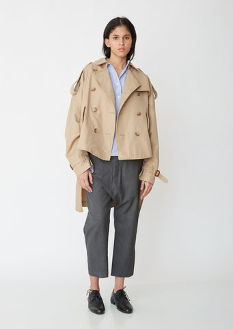 R13 Khaki Tuck-In Trench Coat トレンチコート - eldror.co.il