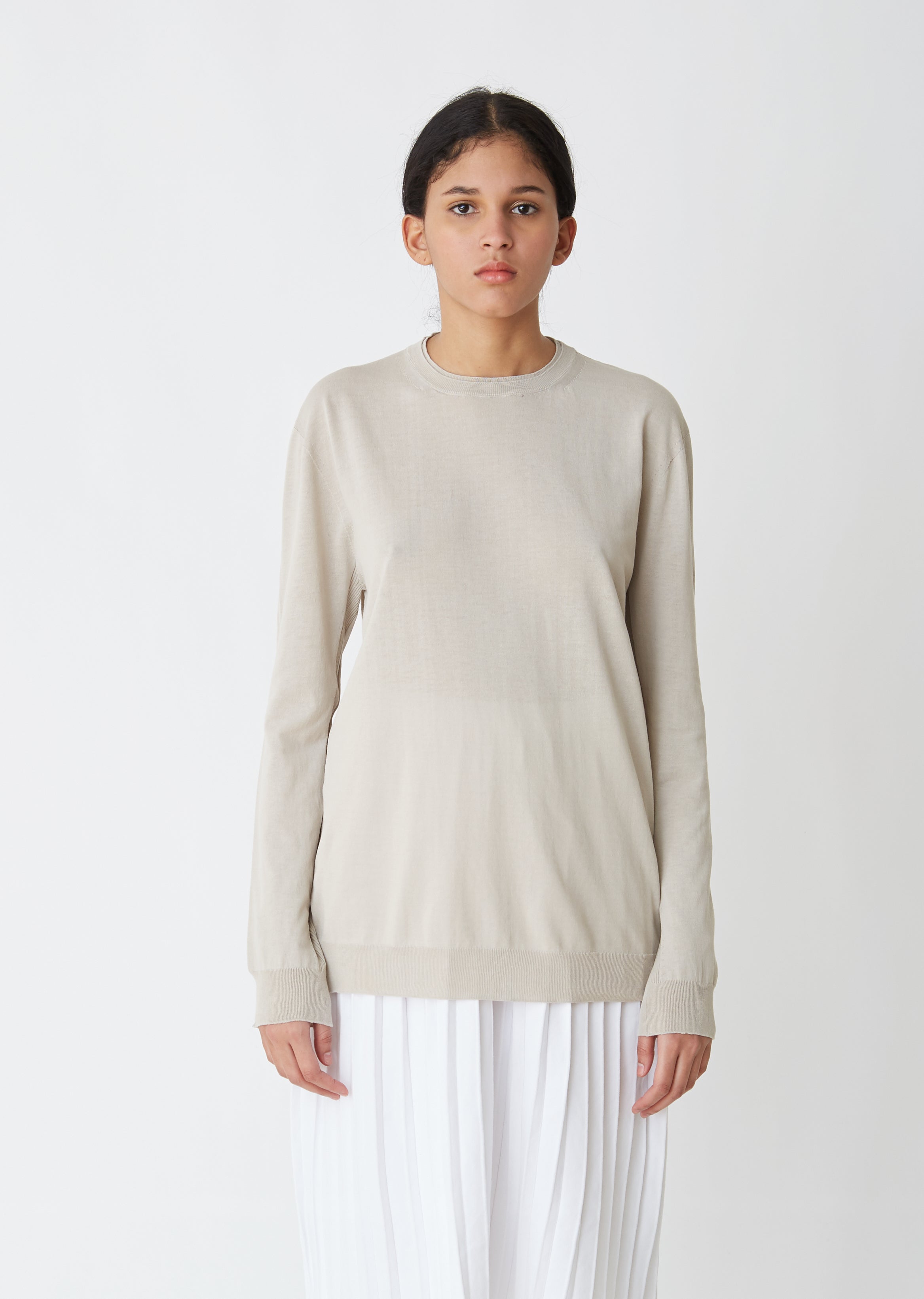 Amey Cotton Crewneck Sweater – La Garçonne