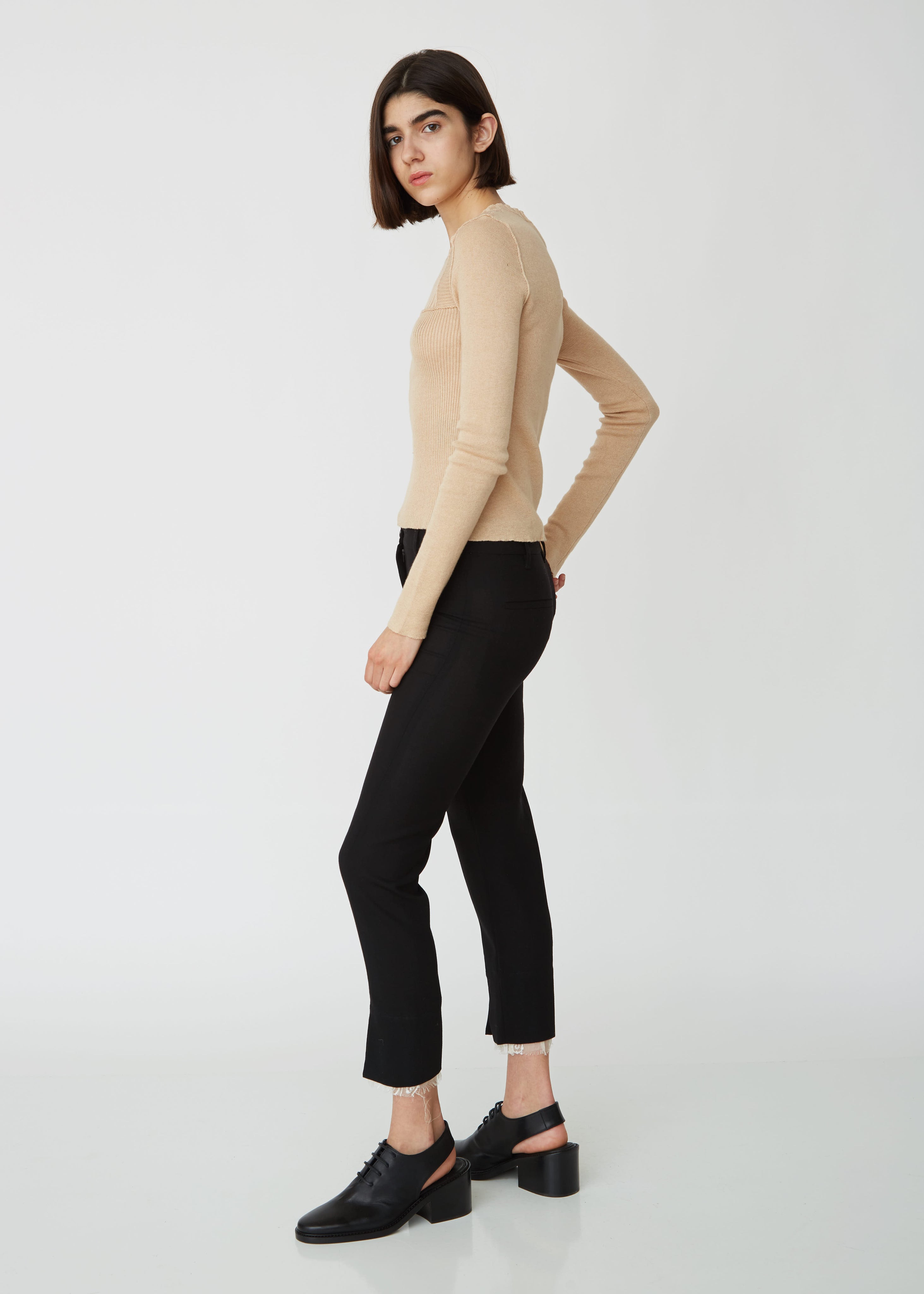 Trousers with Contrast Lining – La Garçonne