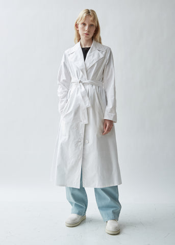 Belted Washed Cotton Trench Coat – La Garçonne