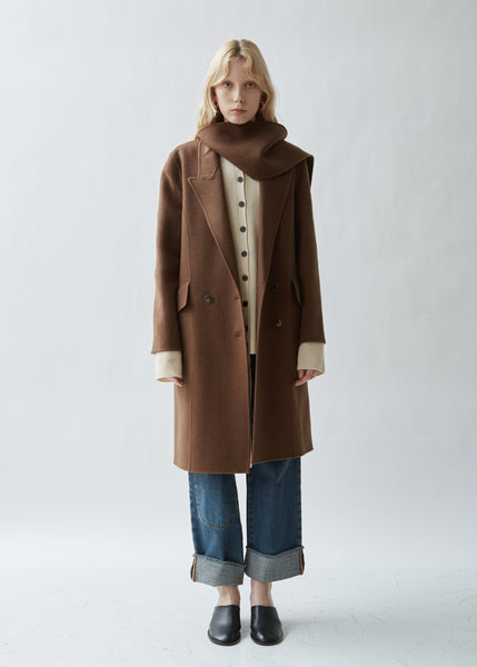 WOOL-BLEND HANDMADE COAT - TAUPE — MIJEONG PARK - LA based womenswear label