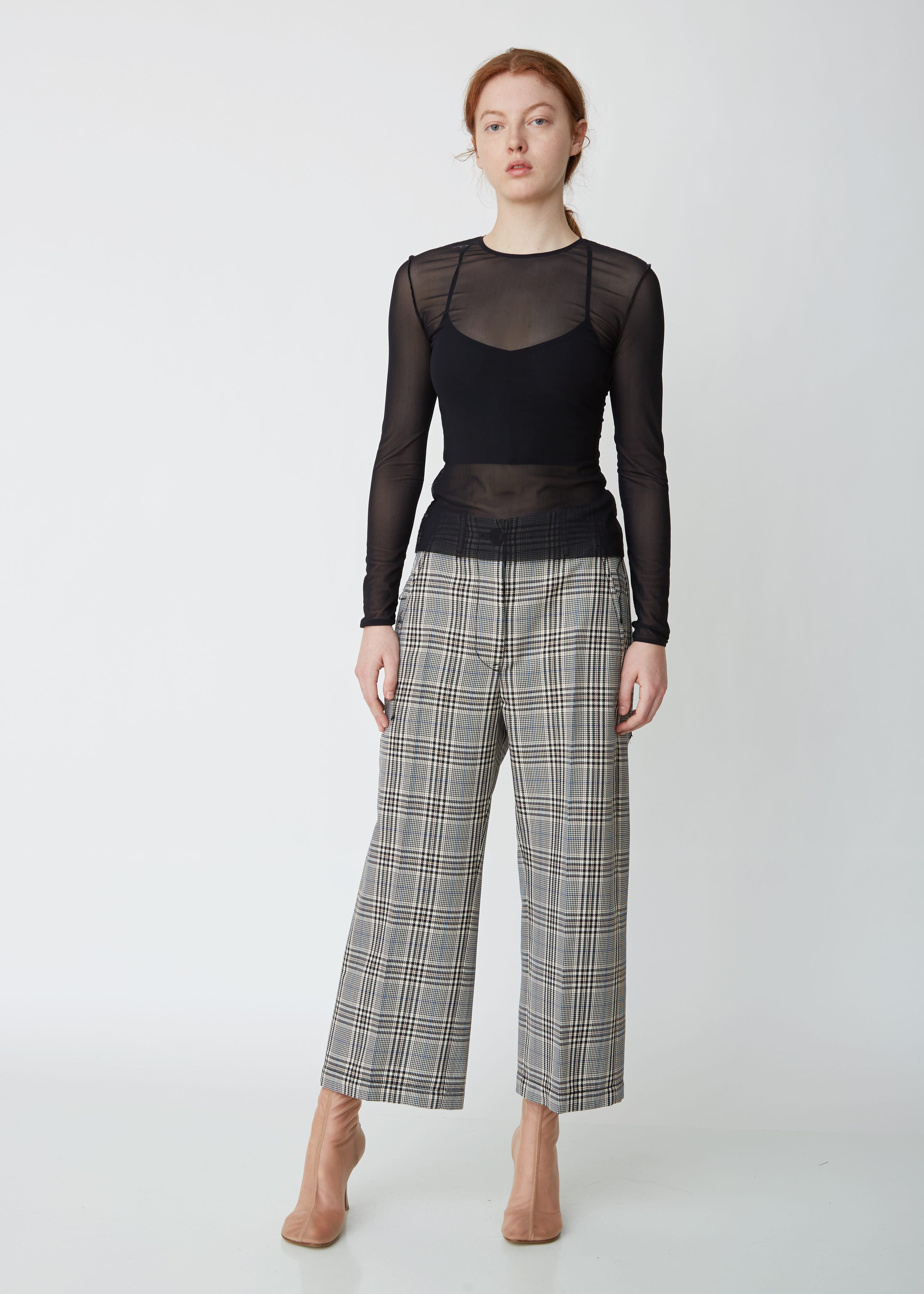 Cropped Plaid Trousers by MM6 Maison Margiela- La Garçonne