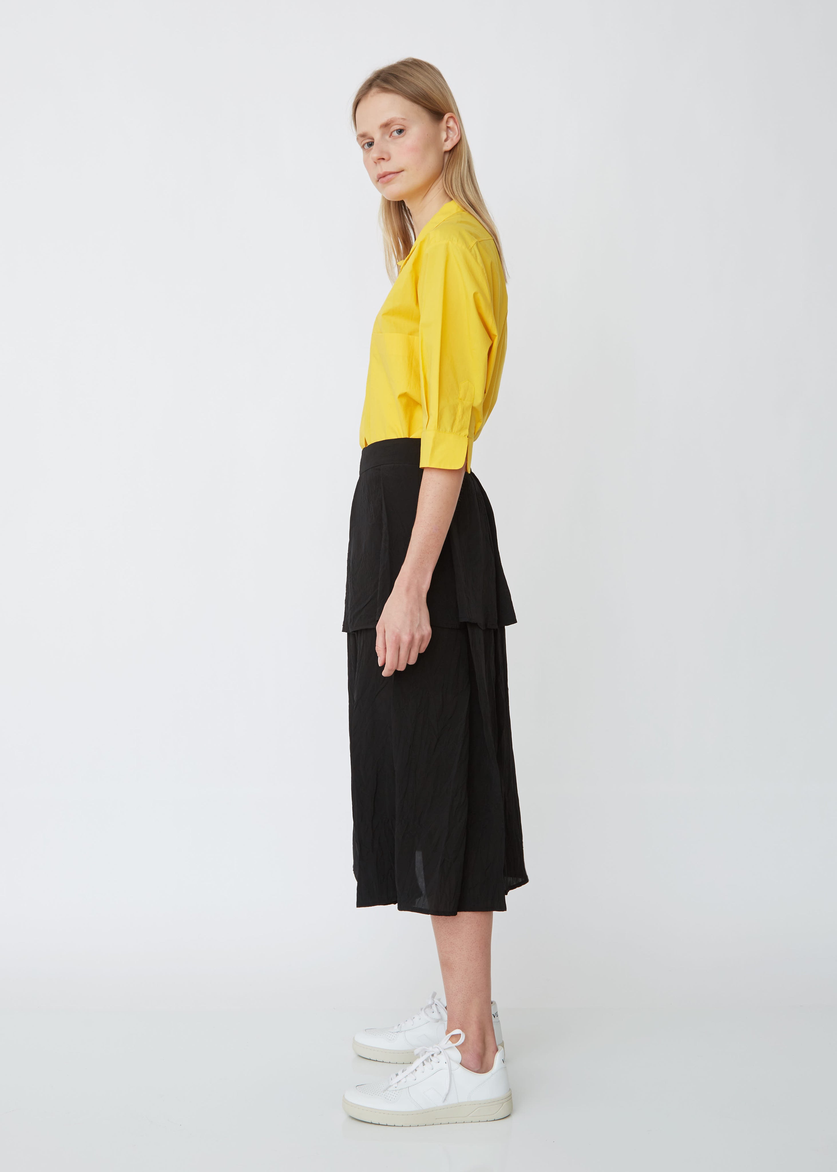Pleated Crepe Skirt – La Garçonne
