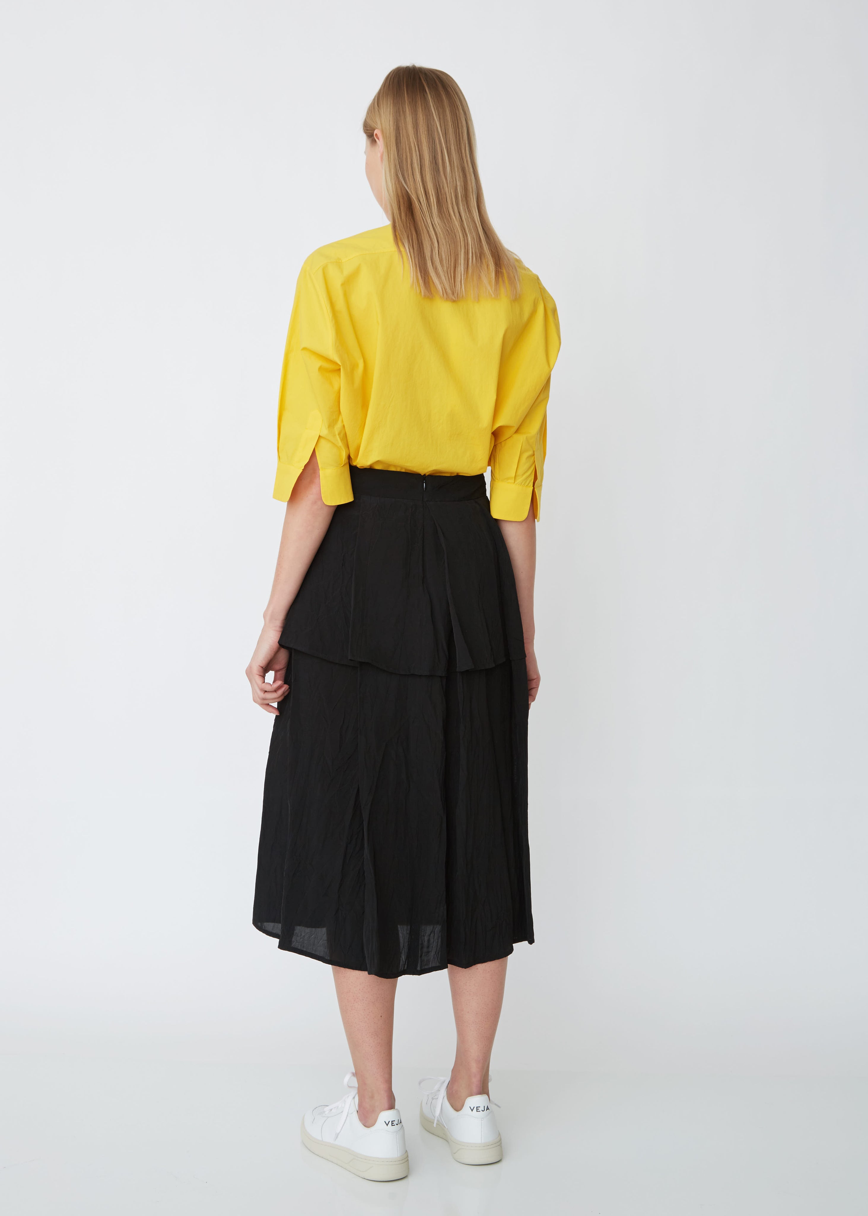 Pleated Crepe Skirt – La Garçonne