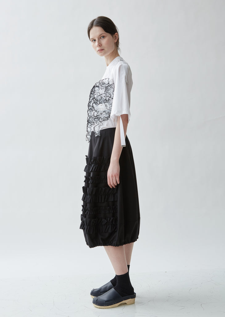 Polyester Rayon Twill x Silk Taffeta Skirt – La Garçonne