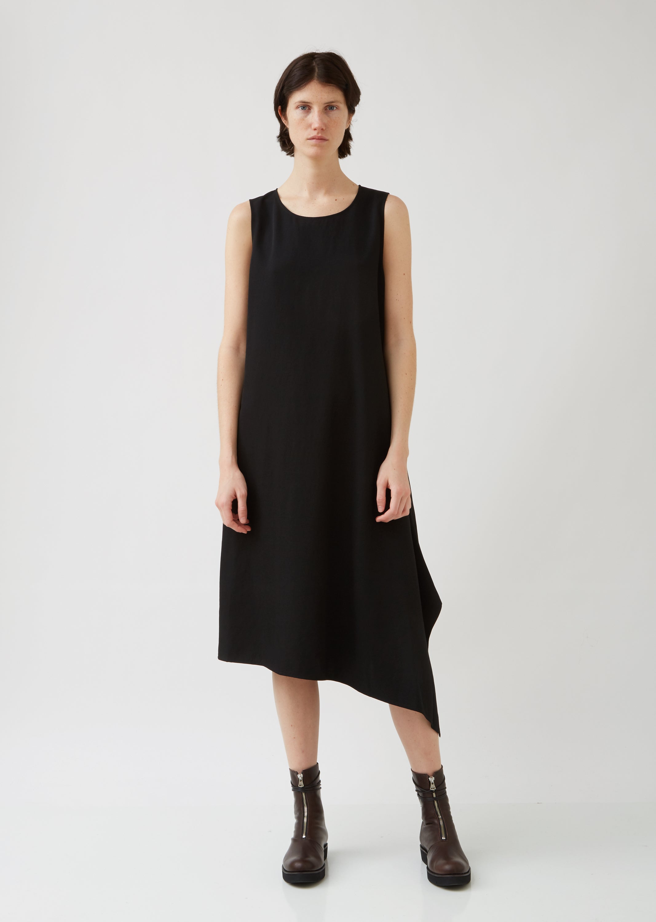 O-Asymmetrical Sleeveless Dress – La Garçonne