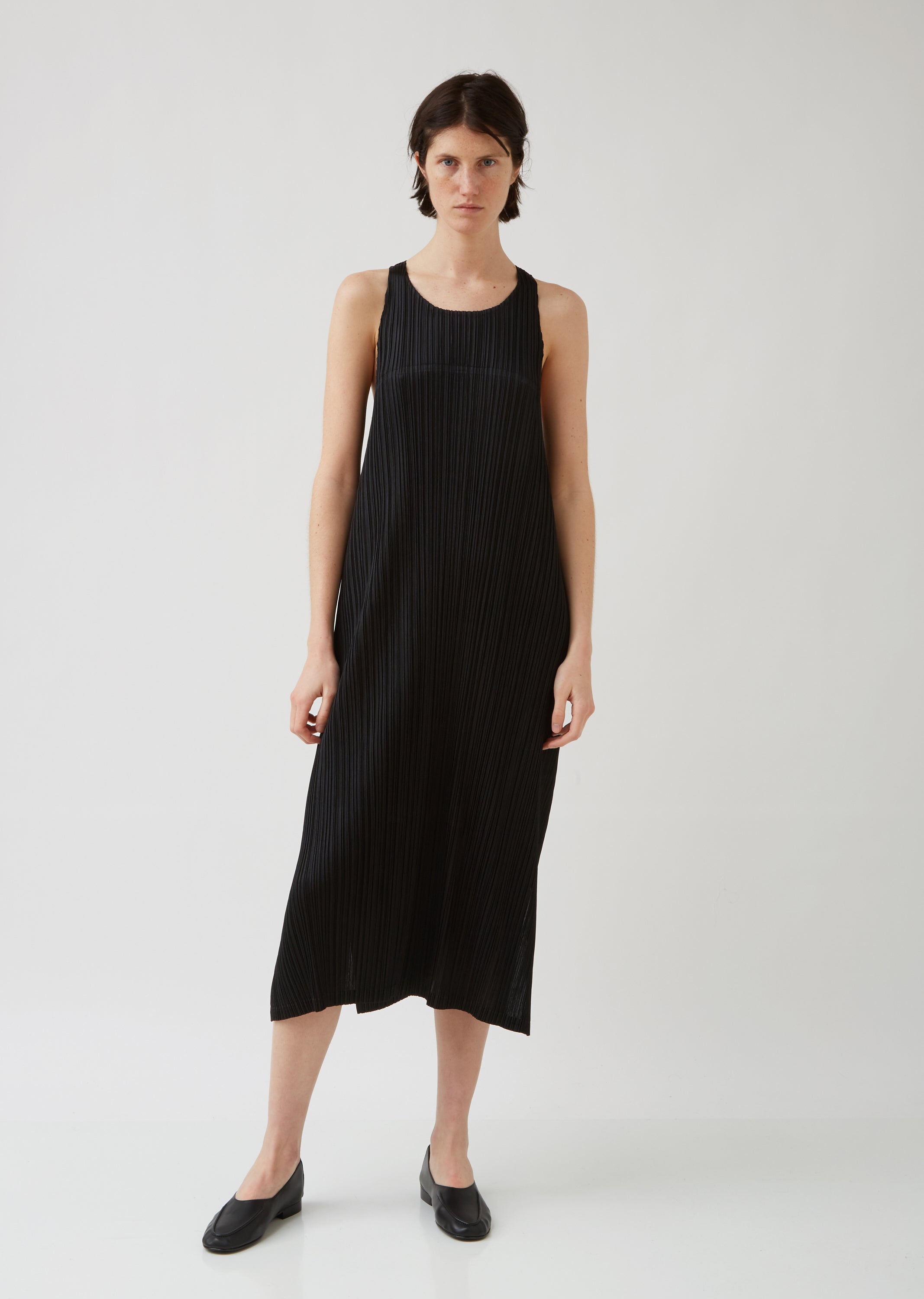 plissé pleated wrap dress