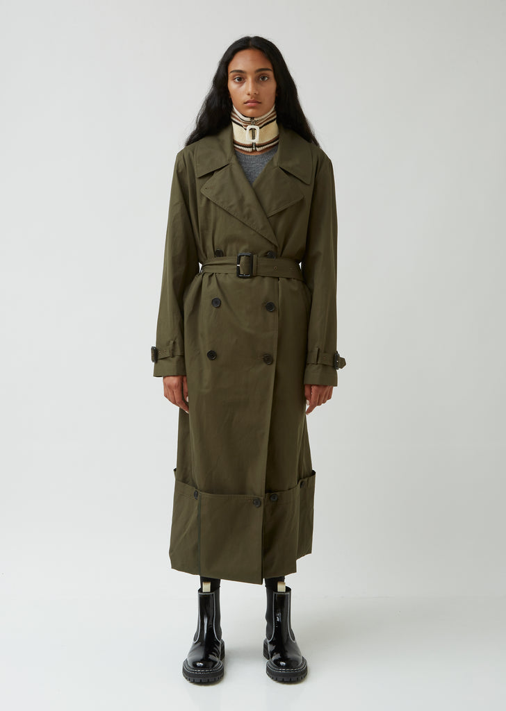 Fold Up Hem Trench Coat – La Garçonne