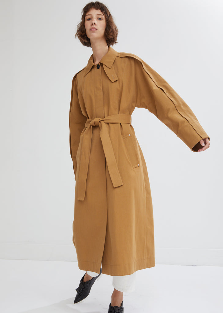 Fuji Gabardine Coat by Jil Sander- La Garçonne