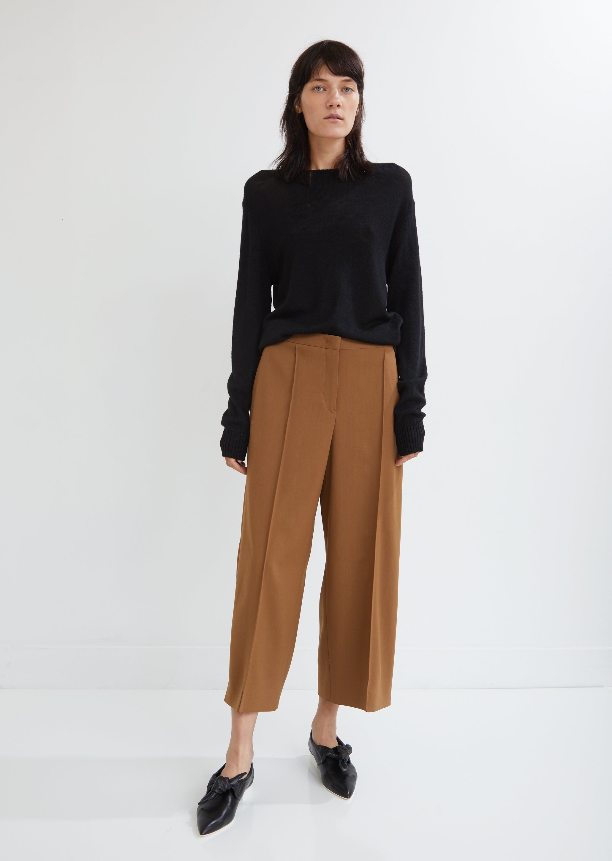 Farran Cropped Wide Leg Pants by Jil Sander- La Garçonne