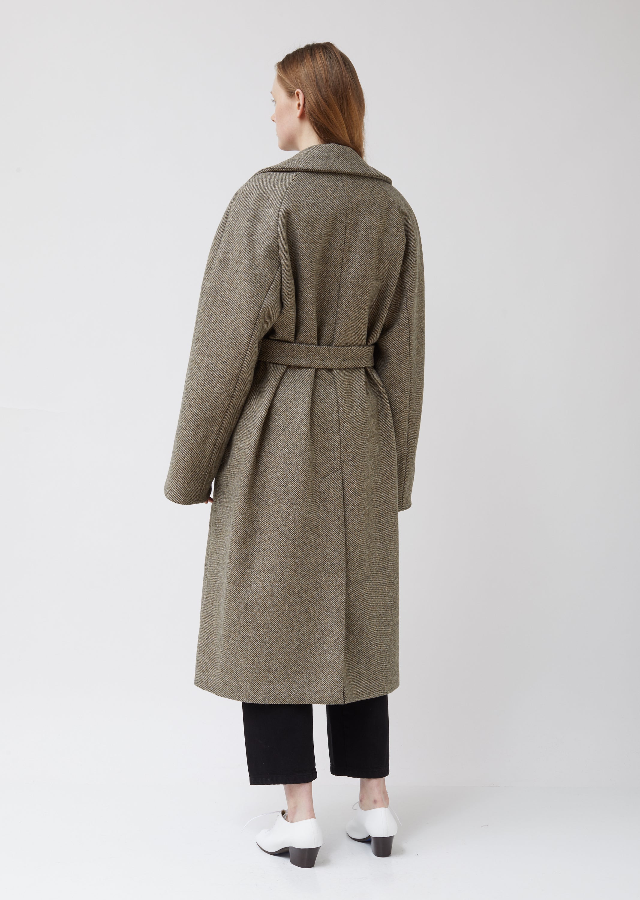 Asymetrical Wool Wrap Coat – La Garçonne
