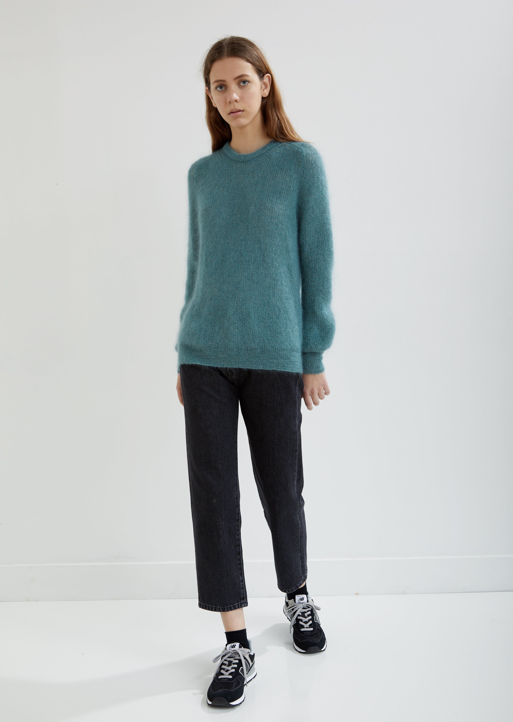 YOKE MOHAIR SILK MESH KNIT SHIRT | momme.co.il