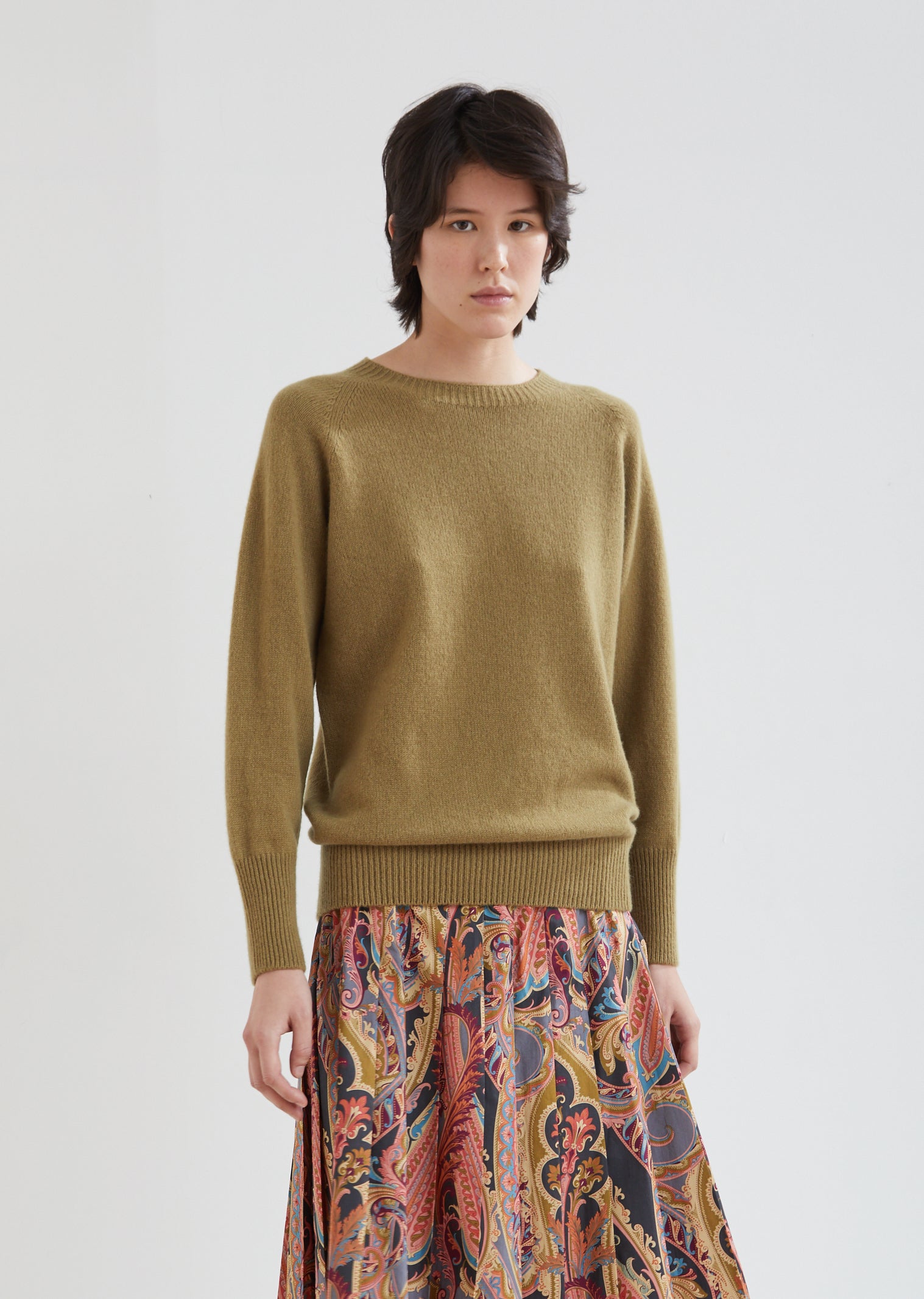 Oversized Cashmere Crew Sweater by Margaret Howell- La Garçonne