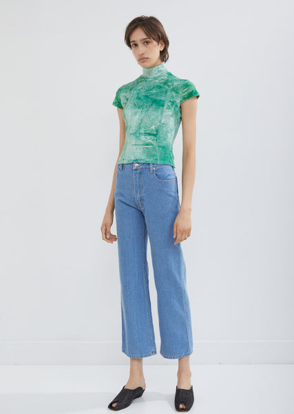 True Blue Wide Leg El Jean by Eckhaus Latta- La Garçonne