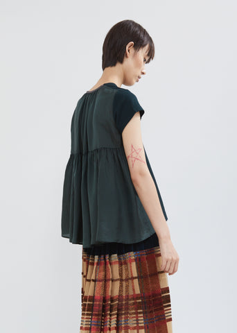 Cotton Pleated Back T-Shirt by Sacai– La Garçonne