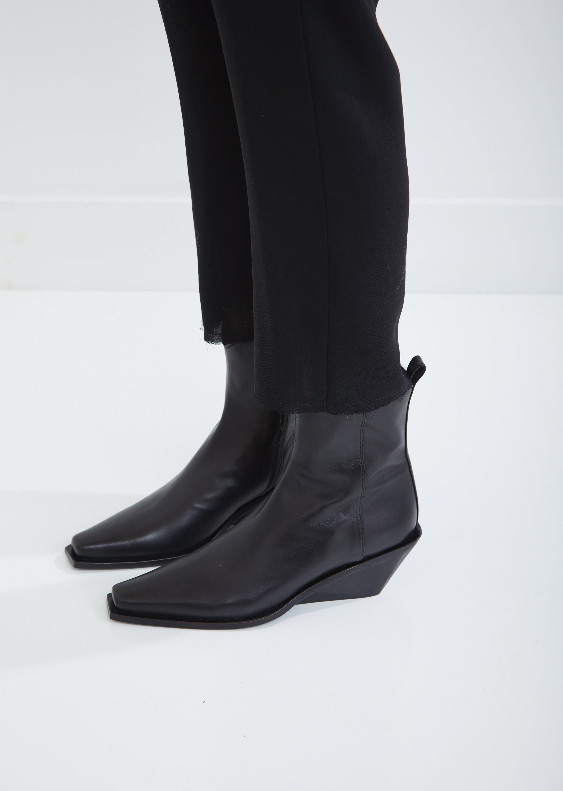 ann demeulemeester wedge boots