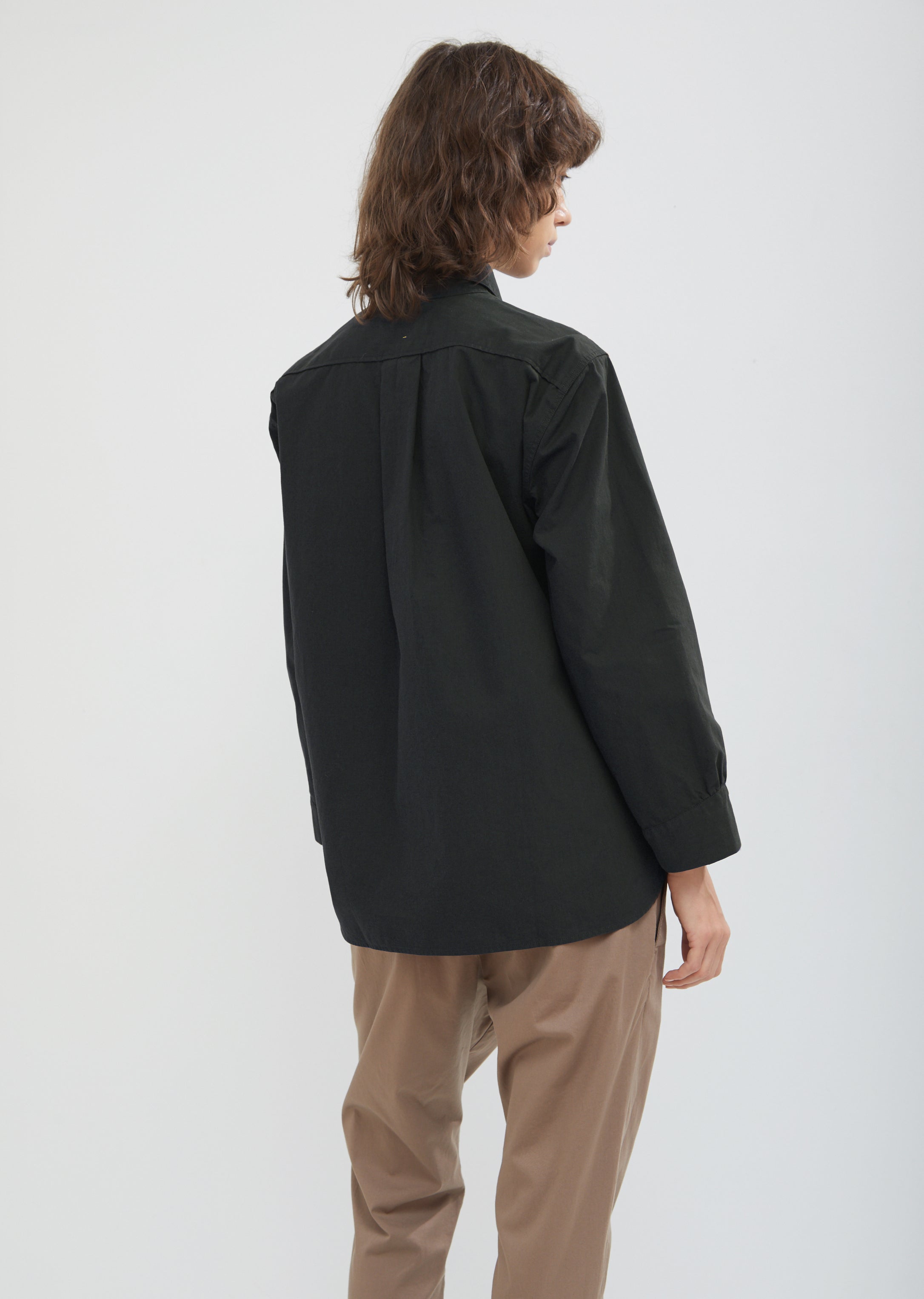 Asymmetric Collared Cotton Shirt by MHL By Margaret Howell- La Garçonne