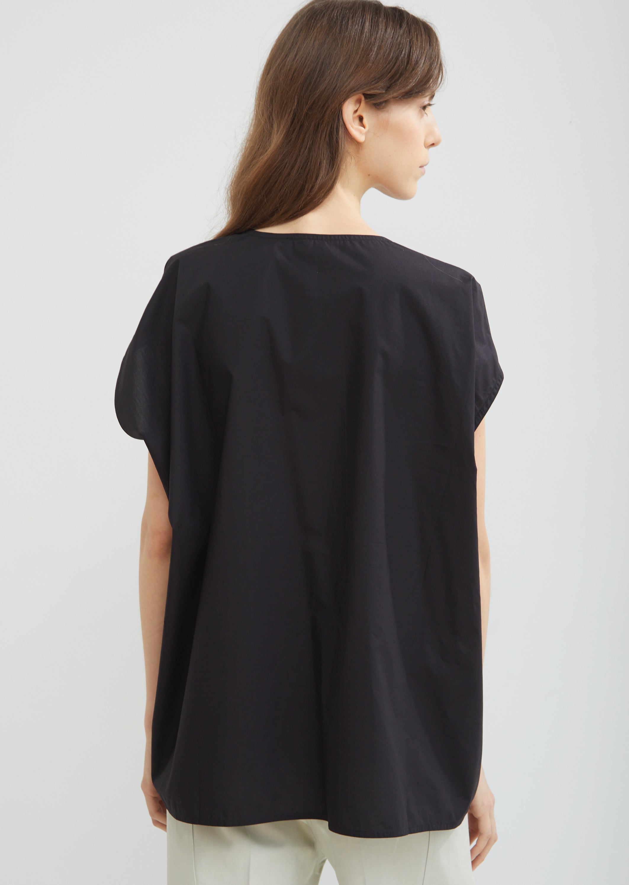 Brinley Draped Poplin Top by Sofie D'Hoore- La Garçonne