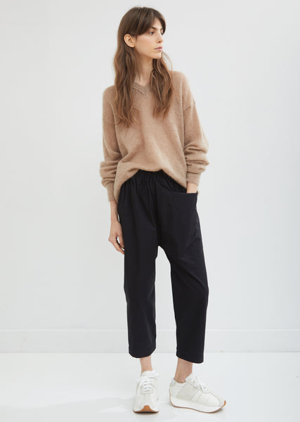 Oversized V-Neck Brushed Mohair Sweater by Joseph- La Garçonne