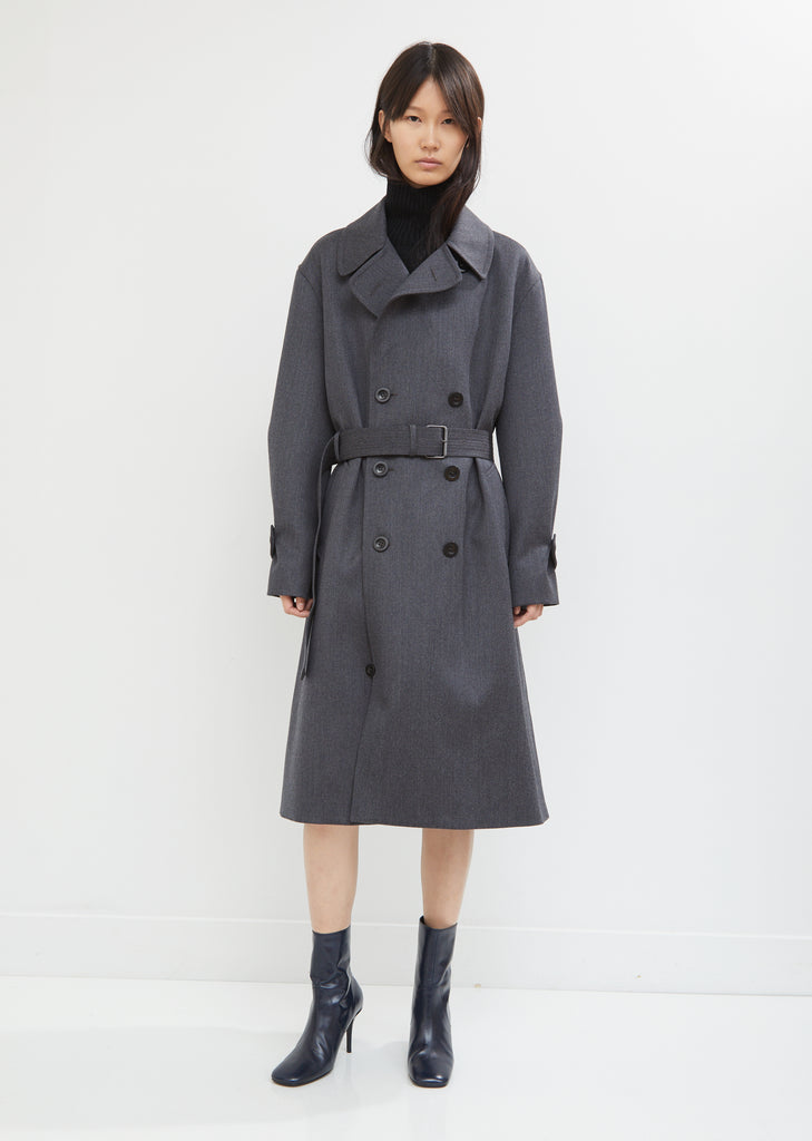 Cavalry Wool Double Breasted Coat by Maison Margiela- La Garçonne