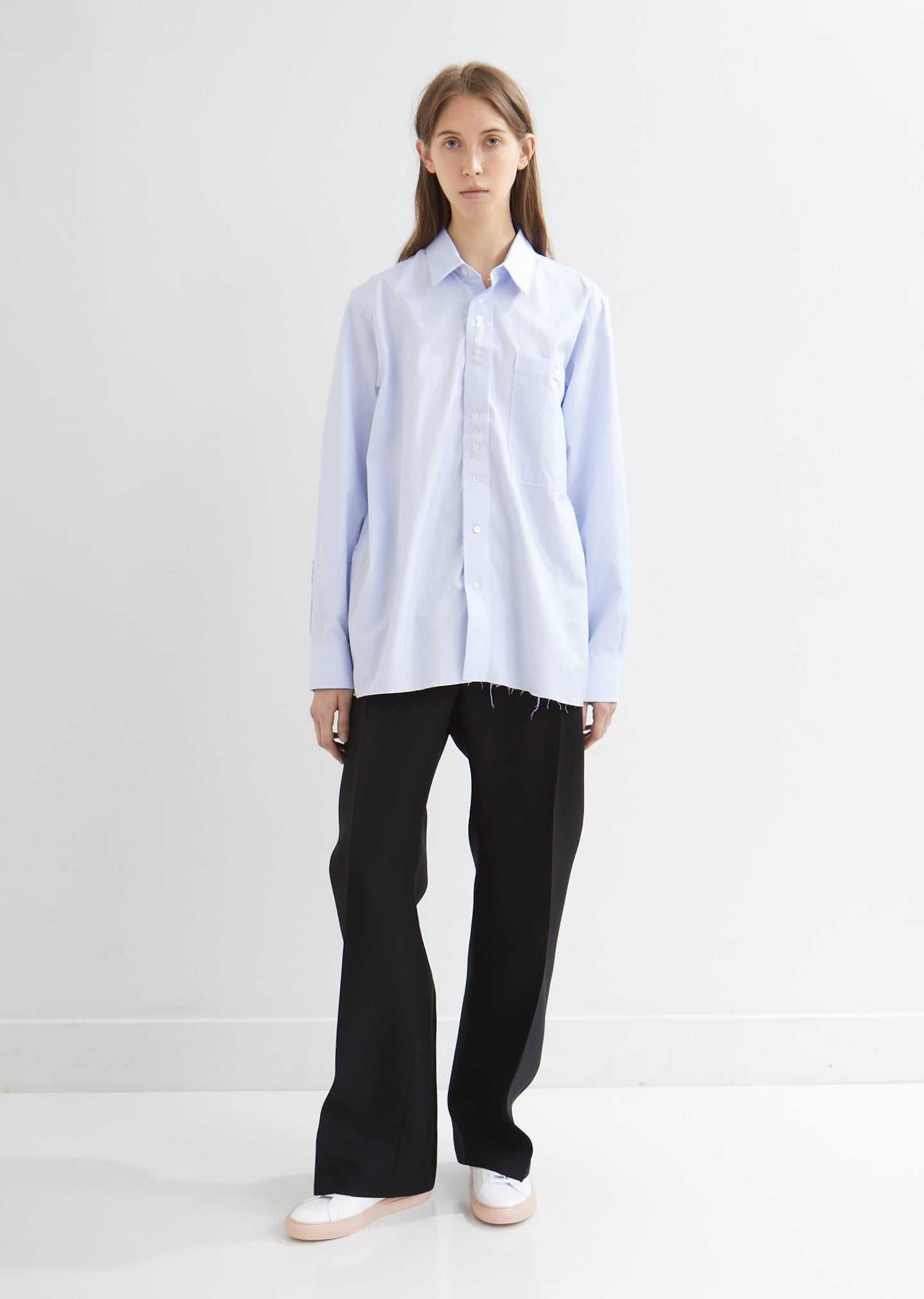 Cotton Button Shirt with Deconstructed Details by Camiel Fortgens- La ...