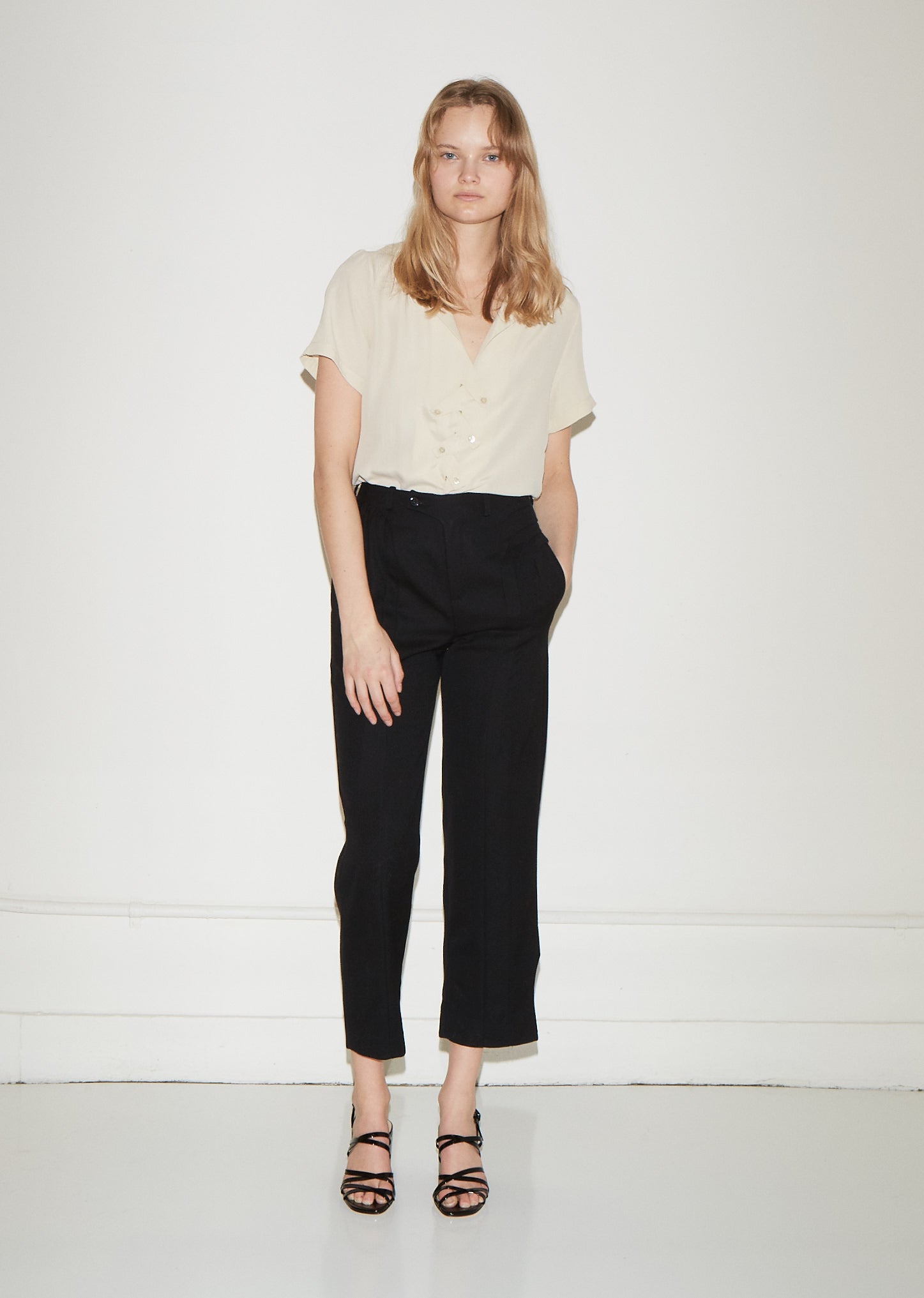 Cascading Wool Trousers by Vejas- La Garçonne