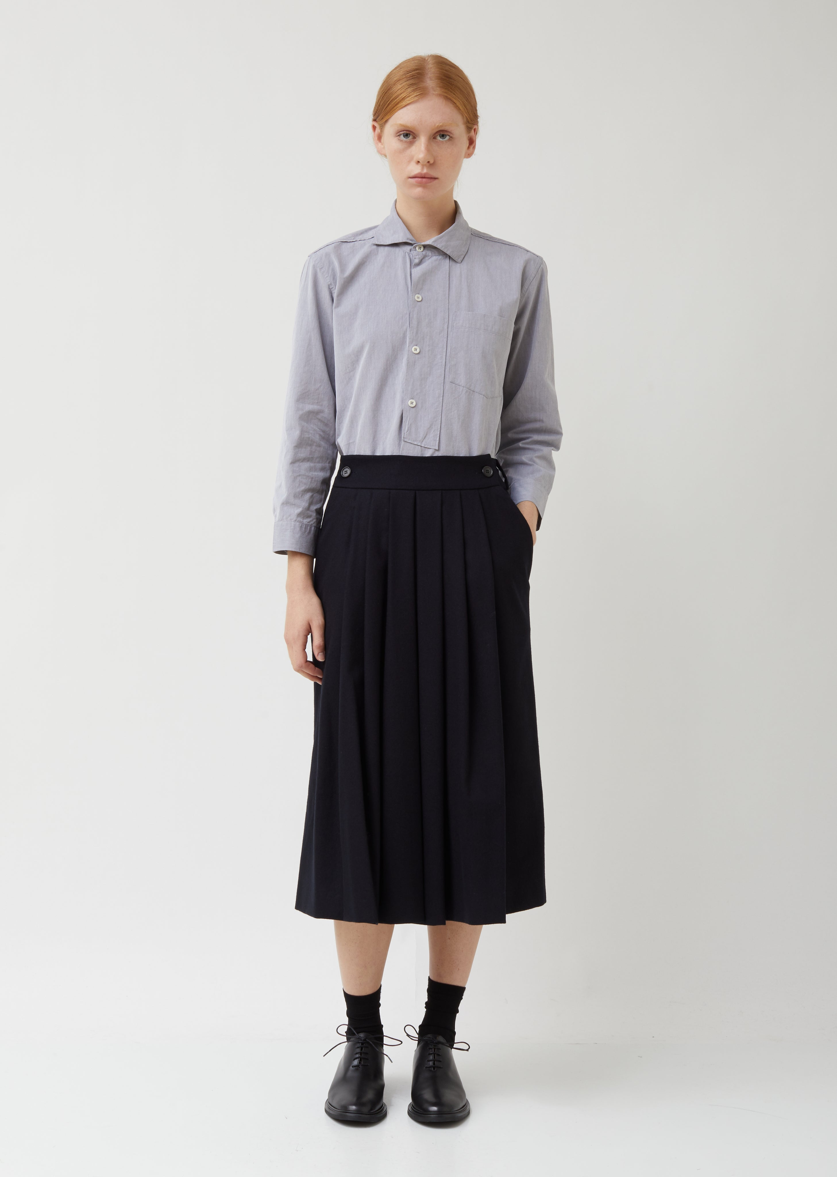 Wool Pleated Skirt – La Garçonne