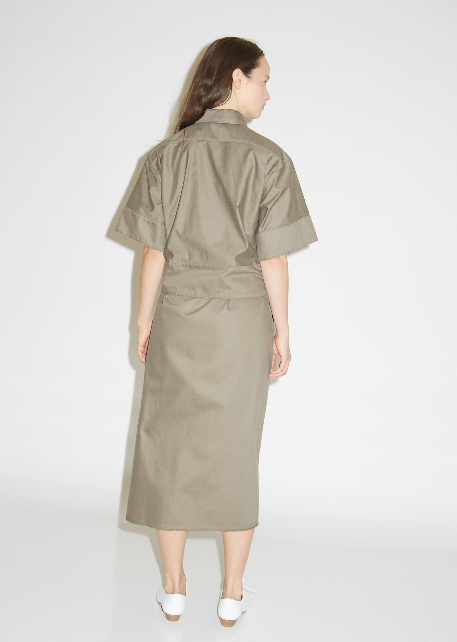 K-Asymmetric Cotton Shirt Dress by Y's- La Garçonne