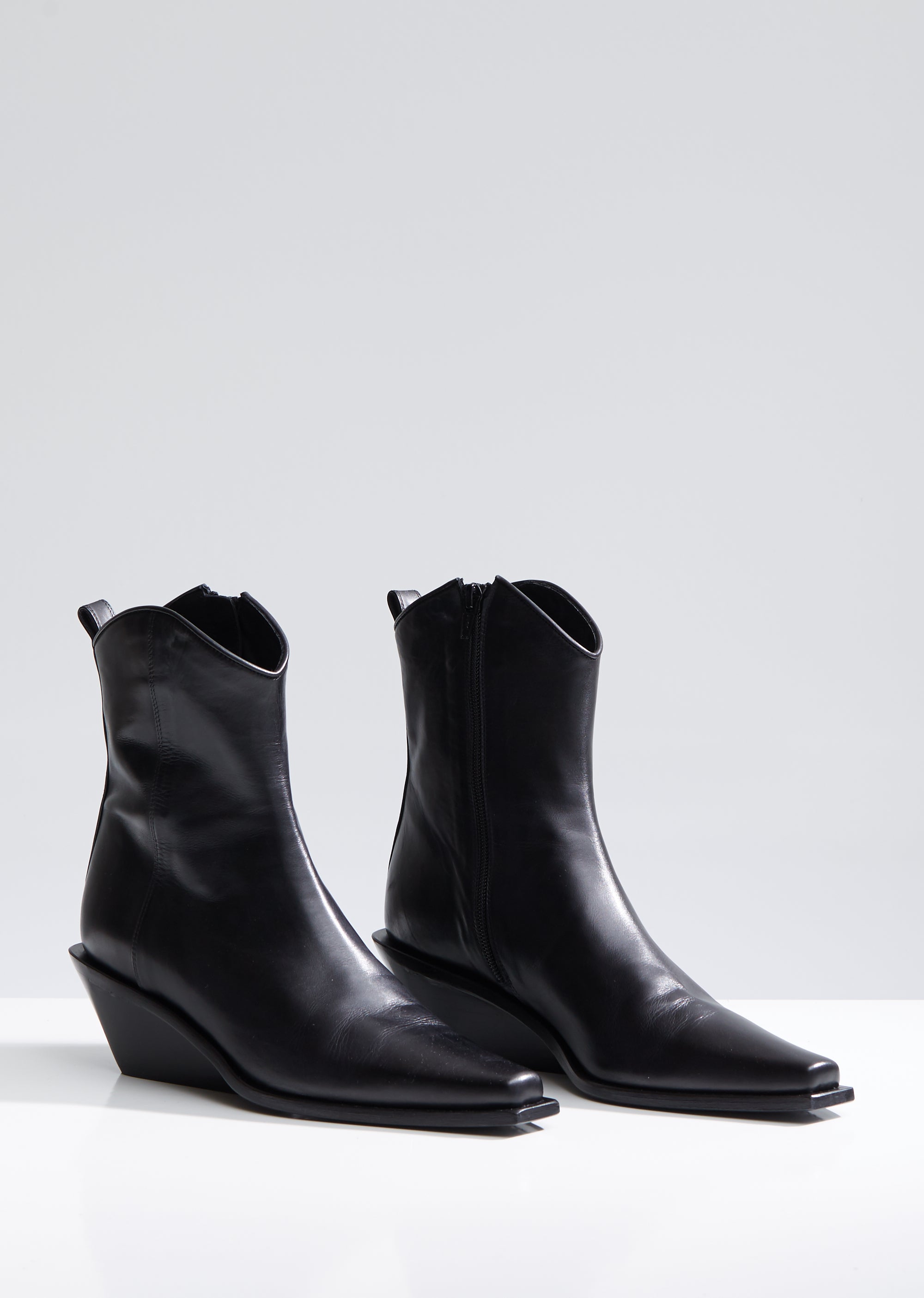 Heeled Western Ankle Boots by Ann Demeulemeester- La Garçonne